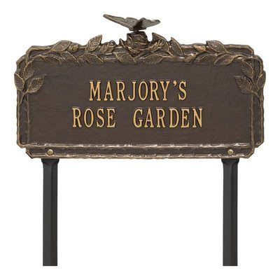 Butterfly Rose Bronze Dedication Plaque